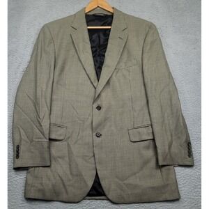 Jos A Bank Men's 44L (46) Sport Coat Blazer Jacket‎ 100% Wool Houndstooth